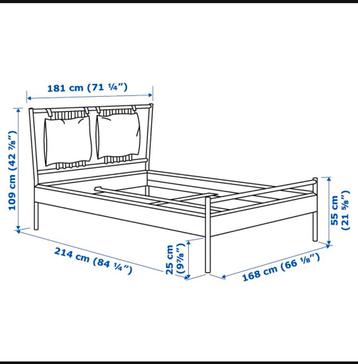 Bedframe IKEA BJÖRKSNÄS 160x200cm - afbeelding 3