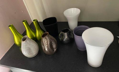 Partij bloempotten bloemenvazen b keus 10x, Huis en Inrichting, Woonaccessoires | Vazen, Zo goed als nieuw, Minder dan 50 cm, Aardewerk of Porselein