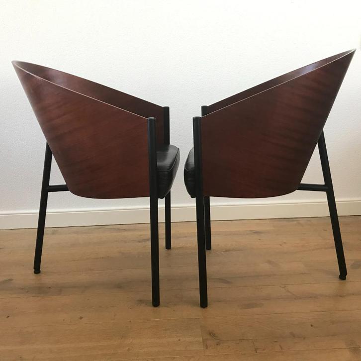 2 Driade Starck Aleph De Costes stoel chair design Vintage, Huis en Inrichting, Stoelen, Gebruikt, Eén, Zwart, Ophalen