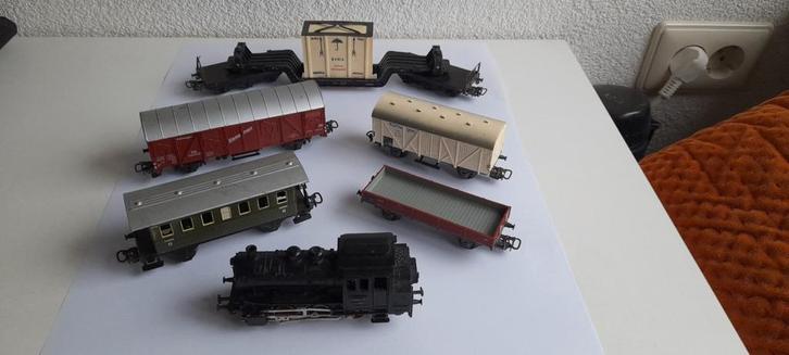 Marklin trein set + toebehoren, Hobby en Vrije tijd, Modeltreinen | N-Spoor, Gebruikt, Rails, Gelijkstroom, Overige merken, Ophalen of Verzenden