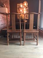 2 Chinese Yoke-Back stoelen van Iepenhout, Ophalen of Verzenden