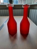 Rode glazen vazen van PTMD, Huis en Inrichting, Woonaccessoires | Vazen, Glas, Zo goed als nieuw, Ophalen, Rood