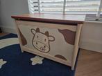 Mooie opbergkist / speelgoedkist met koe motief, Gebruikt, Minder dan 50 cm, Ophalen, Minder dan 90 cm