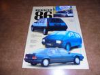 brochure Renault modellenprogramma  1986, Overige merken, Ophalen of Verzenden, Zo goed als nieuw