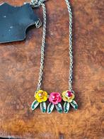 Ketting met bloemen en zirconia, Overige materialen, Overige kleuren, Nieuw, Ophalen of Verzenden