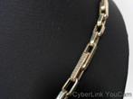 16713-2 14K Gouden Collier met Fantasie Anker en Grieks, Ophalen of Verzenden, Zo goed als nieuw, Goud, Goud
