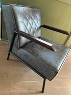 Stoere leren retro-fauteuil Scandinavisch Design, Ophalen, Retro Vintage, Onbekend, Zo goed als nieuw