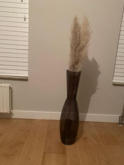 Hoge glazen vaas – Modern design 82 cm, Huis en Inrichting, Woonaccessoires | Vazen, Zo goed als nieuw, Overige kleuren, Minder dan 50 cm