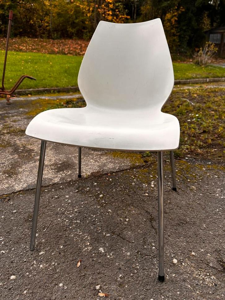 Eetkamerstoelen, Huis en Inrichting, Stoelen, Gebruikt, Vijf, Zes of meer stoelen, Overige materialen, Wit, Ophalen