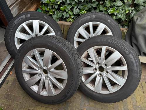 Michelin Alpin 6 215/55 R16 97H winterbanden zgan op VW velg, Auto diversen, Overige Auto diversen, Ophalen