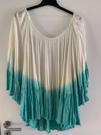 Beige wit turquoise zomer tuniek OS, Ophalen of Verzenden, Zo goed als nieuw, Beige