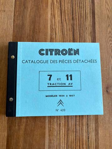 Citroën onderdelen catalogus 7-11 Traction AV beschikbaar voor biedingen