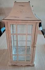 Mooie grote windlicht kast, Huis en Inrichting, Ophalen, Gebruikt, Glas, Rustiek