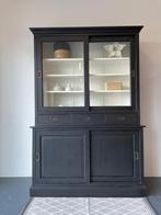 Prachtige zwarte buffetkast met schuifdeuren en lades, Huis en Inrichting, Ophalen, Gebruikt, 100 tot 150 cm, 200 cm of meer