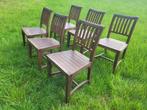 Te Koop: 6 vintage / antieke boerderij / café stoelen., Huis en Inrichting, Ophalen, Gebruikt, Bruin, Antieke / vintage boerderij / café / danszaal stoelen