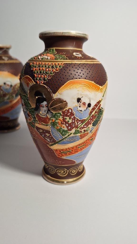 Set van 3 vazen Satsuma, Antiek en Kunst, Antiek | Vazen, Ophalen of Verzenden
