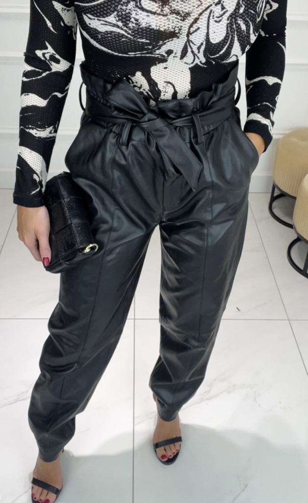 Rino pelle paper bag leren broek grijs 36 vegan leather, Kleding | Dames, Broeken en Pantalons, Zo goed als nieuw, Maat 36 (S)