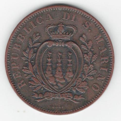 25-1758 San Marino 10 centesimi 1894, Postzegels en Munten, Munten | Europa | Niet-Euromunten, Losse munt, Overige landen, Verzenden