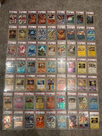 63 PSA gegradeerde Pokémon kaarten