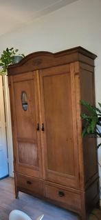 Houten Kast met Deuren en Lades, Ophalen, Gebruikt, 100 tot 150 cm, 200 cm of meer