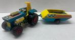 Matchbox Super-Kings K-3-D Mod Tractor & Trailer 1973, Ophalen of Verzenden, Gebruikt, Tractor of Landbouw