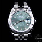 Rolex Datejust 41 Mint Green dial 126300 NEW Fullset 10-2024, Staal, Rolex, Polshorloge, Nieuw