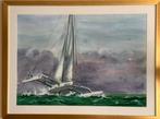 Foncia - Route du Rhum 2001 - Gouache/Aquarel, Ophalen of Verzenden