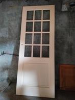 Linksdraaiend stomp binnendeur met glas 201 bij 77,5 cm, Ophalen, Minder dan 80 cm, Binnendeur, 200 tot 215 cm