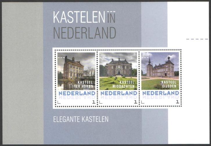 Postzegels Kastelen in Nederland: Elegante kastelen, Postzegels en Munten, Postzegels | Nederland, Postfris, Na 1940, Ophalen of Verzenden