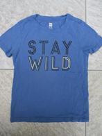 Hema T-shirt blauw maat 98 / 104 Stay Wild shirt, Jongen, Ophalen of Verzenden, Zo goed als nieuw, Shirt of Longsleeve