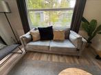 3 zits bank met losse kussens grijs suede, Huis en Inrichting, Ophalen, Zo goed als nieuw, 75 tot 100 cm, 200 tot 250 cm