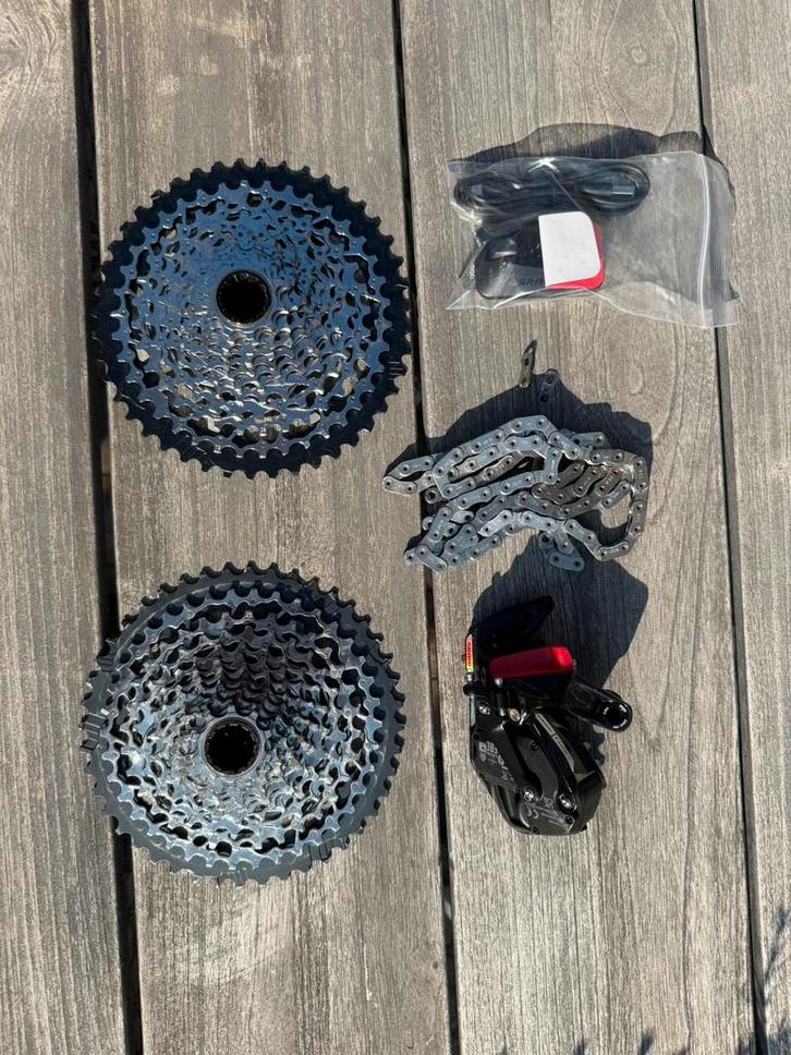 SRAM Force XPLR derailleur, 2x cassette en ketting, Fietsen en Brommers, Fietsonderdelen, Zo goed als nieuw, Racefiets, Derailleur of Ketting