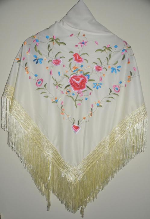 Nieuwe Spaanse Manton Omslagdoek + bloemen, Kleding | Dames, Mutsen, Sjaals en Handschoenen, Nieuw, Sjaal, Ophalen of Verzenden