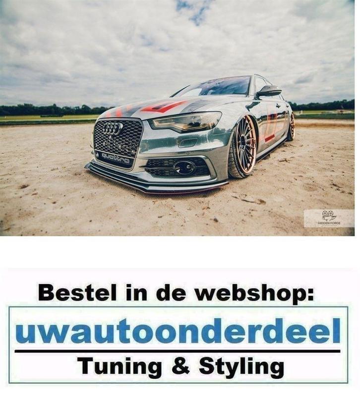 Maxton Design Spoiler Splitter Lip Voor Audi A6 C7 S Line, Auto diversen, Tuning en Styling, Verzenden