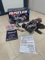 Traxxas rustler 2wd compleet met doos, Hobby en Vrije tijd, Auto offroad, Zo goed als nieuw, RTR (Ready to Run), Ophalen