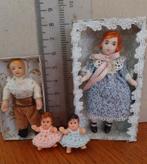 poppenhuis:2Porselein poppen in luxe cadeau doos + 2 kleine, Verzenden, Zo goed als nieuw, Poppenhuis