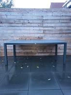 Antraciet Bois le duc grote tuintafel met glazen plaat, Tuin en Terras, Ophalen, Zo goed als nieuw, Rechthoekig, Aluminium