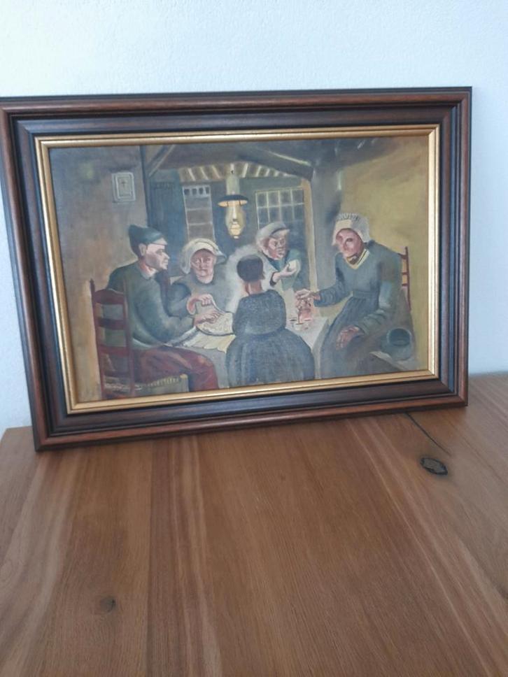 Schilderij Brabants Volksleven, Antiek en Kunst, Kunst | Schilderijen | Klassiek, Ophalen of Verzenden