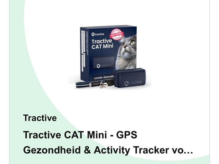 Travtive CAT Mini - GPS Gezondheid & Activiteit Tracker kat, Dieren en Toebehoren, Katten-accessoires, Zo goed als nieuw, Ophalen of Verzenden