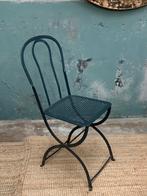 Antiek Frans stevig  elegant ijzeren tuinstoeltje., Ophalen of Verzenden