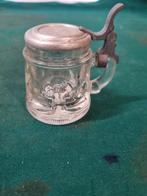 mini pull glas en tinnen deksel vintage, Ophalen of Verzenden
