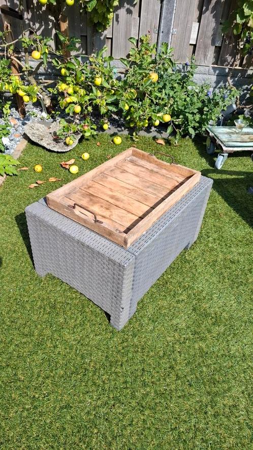 Gratis kunststof tuintafeltje, Tuin en Terras, Tuintafels, Gebruikt, Rechthoekig, Kunststof, Ophalen