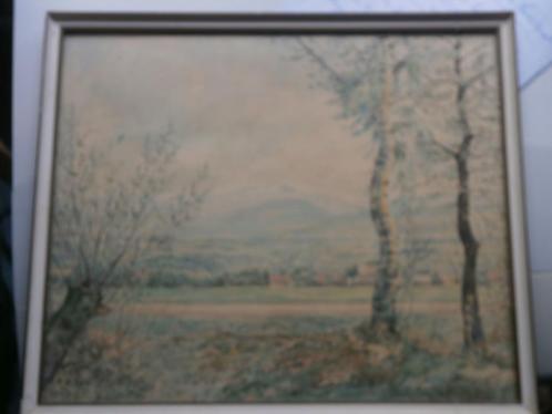 Viitale, Schilderijtje Indonesie,??    met bergen ?, Huis en Inrichting, Woonaccessoires | Schilderijen, Tekeningen en Foto's