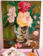 Brocant bloemenschilderij schilderij met bloemen, Ophalen of Verzenden