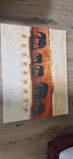 Olifanten schilderij 80x60, Ophalen of Verzenden