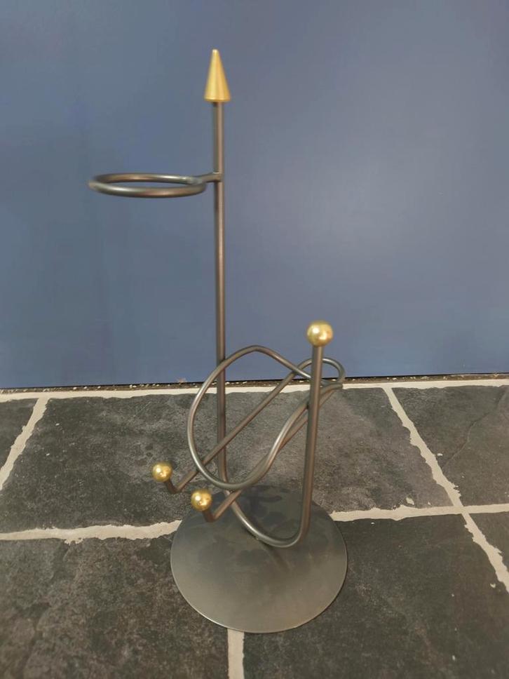 Design Wijnrek voor 2 flessen (41,5H), zgan!, Huis en Inrichting, Woonaccessoires | Wijnrekken, Zo goed als nieuw, Minder dan 50 cm