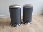 2x MJÖSA ikea pedaalemmer – 12 liter – antraciet prullenbak, Ophalen, Gebruikt, Met pedaal, Metaal