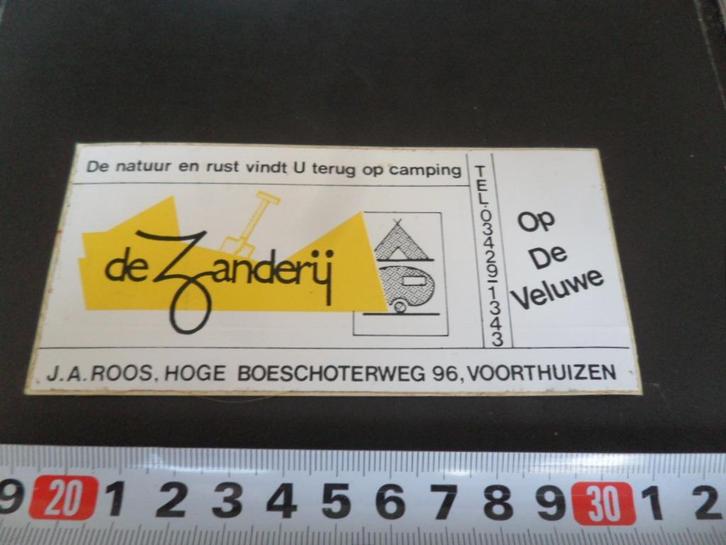 stickers Voorthuizen Camping De Zanderij J.A. Roos  Veluwe, Verzamelen, Stickers, Zo goed als nieuw, Overige typen, Ophalen