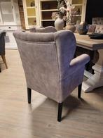 *VOORRAAD* 6 Landelijke Eetkamerstoelen Roman Adore Sand, Nieuw, Ophalen of Verzenden, Landelijke eetkamerstoelen roman capiton stof adore sand