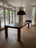 Eetkamer tafel 260x210 ‘oud hout’ geborsteld, Ophalen, 100 tot 150 cm, 200 cm of meer, Zo goed als nieuw
